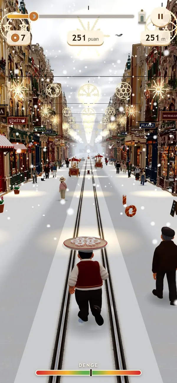 Karlı İstiklal: süslerle ışıl ışıl cadde